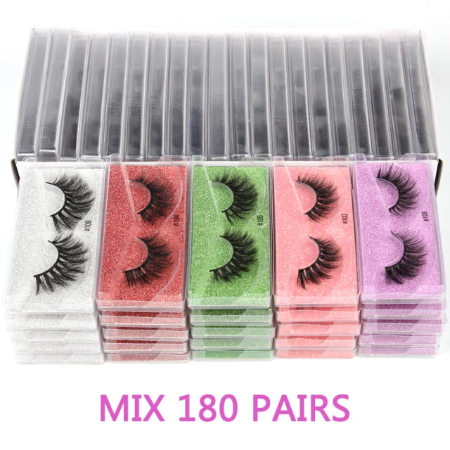 Bulk Lashes 3D Wispy Lashes Eyelashes Extensions 10/30/50/100pcs